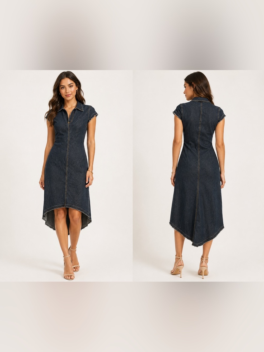 Divided Dark Indigo Denim High-Low Dress Sz. 8‎